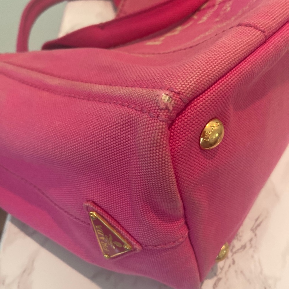 🇮🇹PRADA CABAS HOT PINK CROSSBODY/ TOP HANDLE - Picture 8 of 17